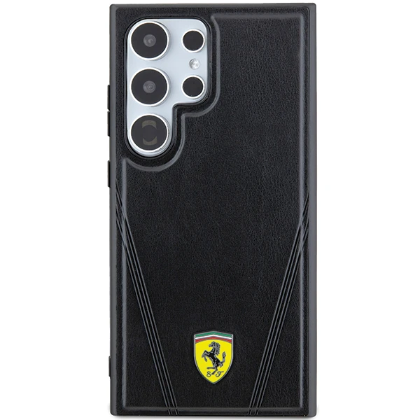 Samsung Galaxy S24 Ferrari dėklas Hot Stamp V Lines MagSafe (FEHMS24SP3BAK) juodos spalvos aprašymas - Prekės nuotrauka