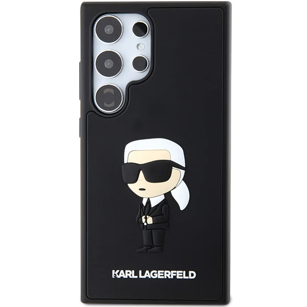Samsung Galaxy S24 Karl Lagerfeld dėklas 3D Rubber Ikonik (KLHCS24S3DRKINK) juodos spalvos aprašymas - Prekės nuotrauka