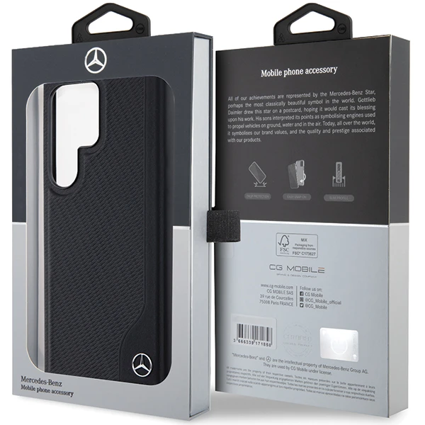 Mercedes Benz Samsung Galaxy S24 Mercedes Odinis Dėklas Debossed Line MagSafe (MEHMS24S23RBGVK) juodos spalvos aprašymas - Prekės nuotrauka Mercedes Benz Samsung Galaxy S24 Mercedes Odinis Dėklas Debossed Line MagSafe (MEHMS24S23RBGVK) juodos spalvos aprašymas - Prekės nuotrauka