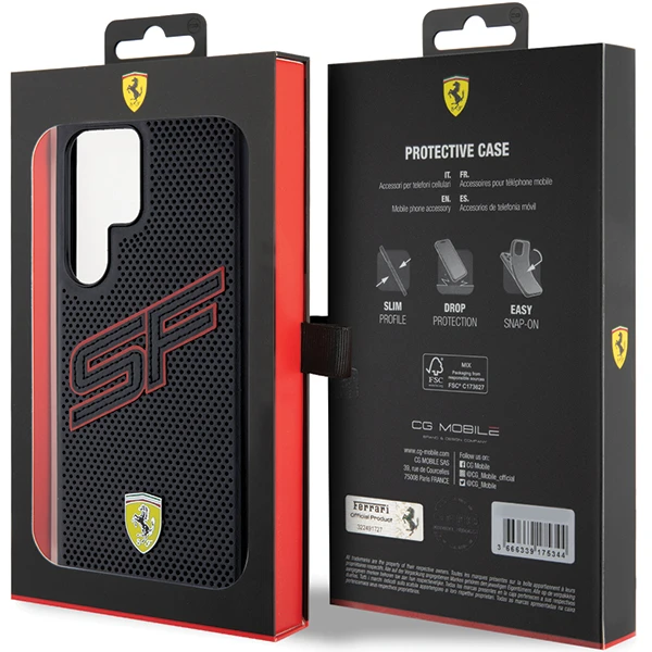 Samsung Galaxy S24 Plus Ferrari dėklas Big SF Perforated (FEHCS24MPINK) juodos spalvos aprašymas - Prekės nuotrauka Samsung Galaxy S24 Plus Ferrari dėklas Big SF Perforated (FEHCS24MPINK) juodos spalvos aprašymas - Prekės nuotrauka