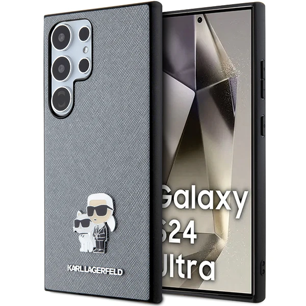 Samsung Galaxy S24 Plus Karl Lagerfeld dėklas Saffiano Karl & Choupette Metal Pin (KLHCS24MPSAKCMPG) pilkos spalvos aprašymas - Prekės nuotrauka Samsung Galaxy S24 Plus Karl Lagerfeld dėklas Saffiano Karl & Choupette Metal Pin (KLHCS24MPSAKCMPG) pilkos spalvos aprašymas - Prekės nuotrauka