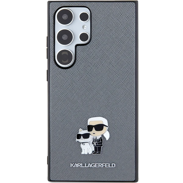 Samsung Galaxy S24 Plus Karl Lagerfeld dėklas Saffiano Karl & Choupette Metal Pin (KLHCS24MPSAKCMPG) pilkos spalvos aprašymas - Prekės nuotrauka Samsung Galaxy S24 Plus Karl Lagerfeld dėklas Saffiano Karl & Choupette Metal Pin (KLHCS24MPSAKCMPG) pilkos spalvos aprašymas - Prekės nuotrauka