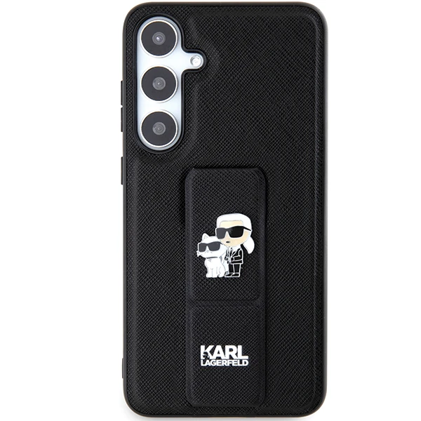 Samsung Galaxy S24 Plus Karl Lagerfeld Dėklas Gripstand Saffiano Karl&Choupette Pins (KLHCS24MGSAKCPK) juodos spalvos aprašymas - Prekės nuotrauka Samsung Galaxy S24 Plus Karl Lagerfeld Dėklas Gripstand Saffiano Karl&Choupette Pins (KLHCS24MGSAKCPK) juodos spalvos aprašymas - Prekės nuotrauka