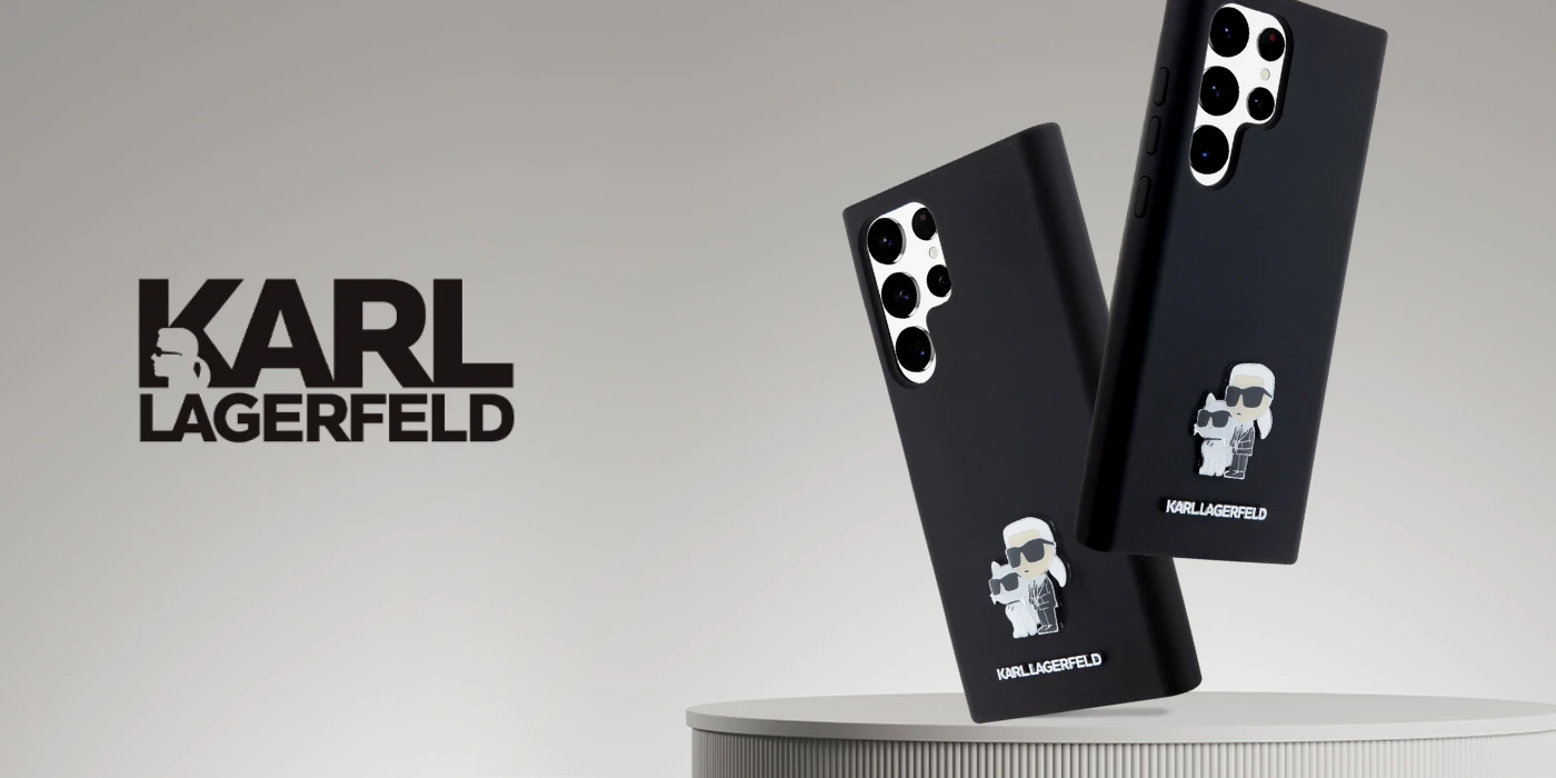 Samsung Galaxy S24 Plus Karl Lagerfeld silikoninis dėklas Karl&Choupette Metal Pin (KLHCS24MSMHKCNPK) juodos spalvos aprašymas - Prekės nuotrauka