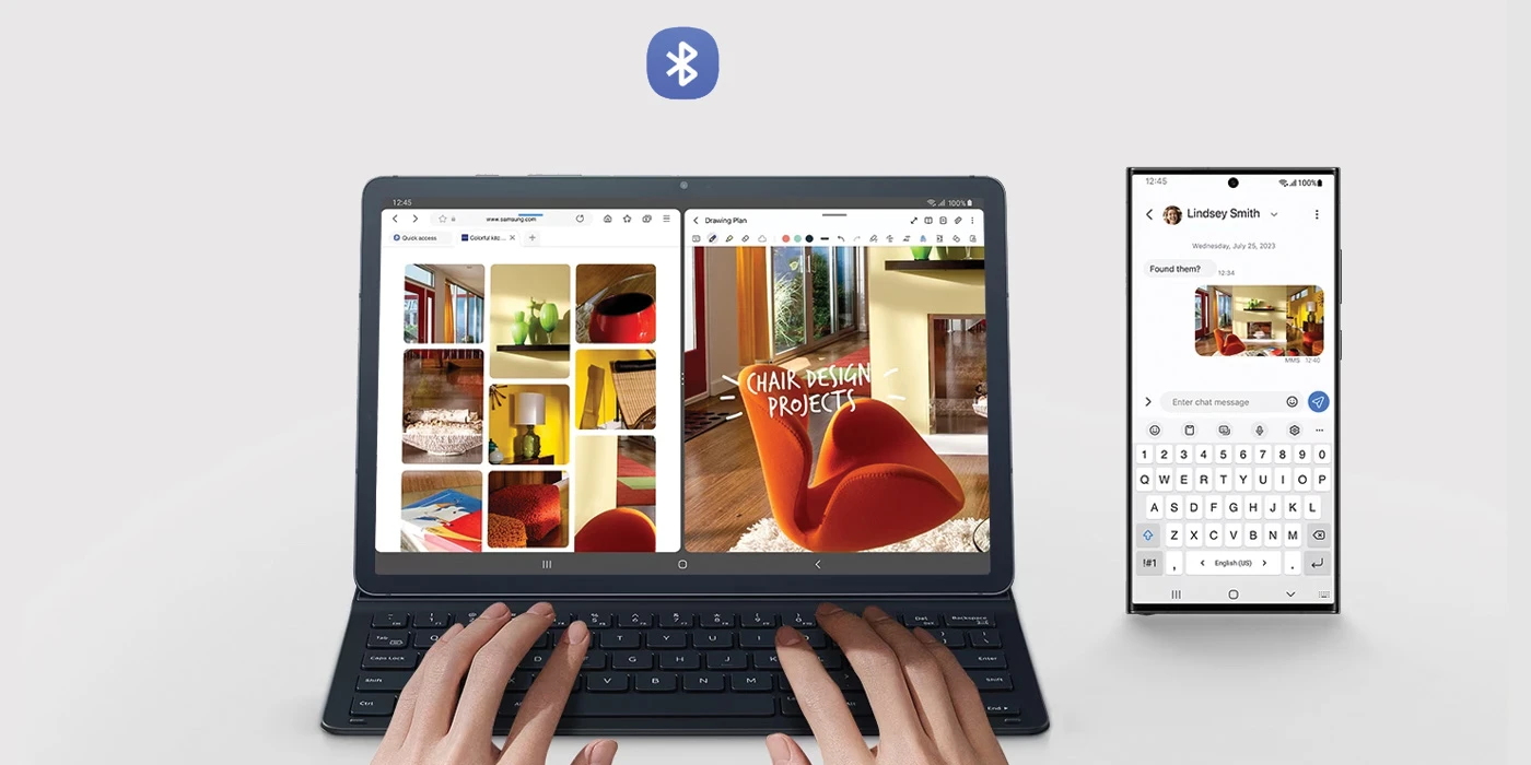 Samsung Galaxy Tab S9 Ultra Book Cover Klaviatūra Slim Juodas aprašymas - Prekės nuotrauka