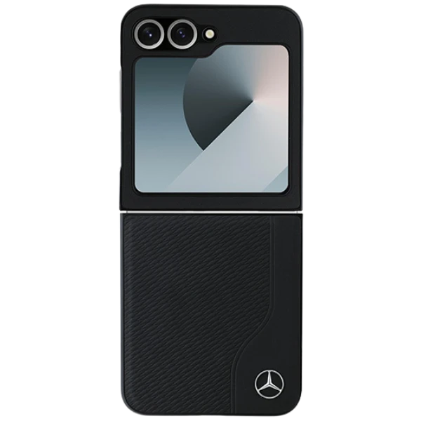 Samsung Galaxy Z Flip6 Karl Lagerfeld Leather Wood Imitation MagSafe (MEHMZF623RBGVK) dėklas telefonui juodos spalvos aprašymas - Prekės nuotrauka