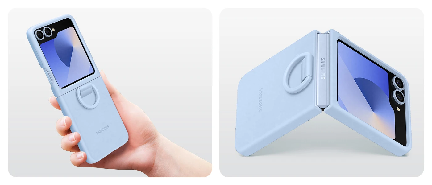 Samsung Galaxy Flip6 Silikoninis dėklas with Ring Mint aprašymas - Prekės nuotrauka