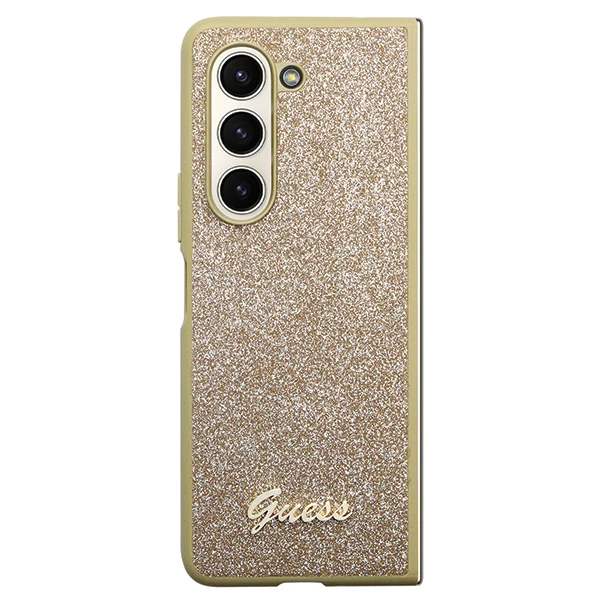 Samsung Galaxy Z Fold 5 Guess Dėklas Glitter Script (GUHCZFD5HGGSHD) aukso spalvos aprašymas - Prekės nuotrauka