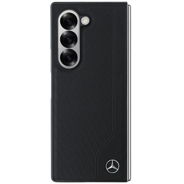 Mercedes Samsung Galaxy Z Fold6 Karl Lagerfeld Leather Wood Imitation MagSafe (MEHMZFD623RBGVK) dėklas telefonui juodos spalvos aprašymas - Prekės nuotrauka