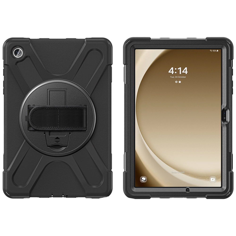 Šarvuotas dėklas su rankena 4smarts Rugged Grip skirtas Samsung Galaxy Tab S10 Lite / S10 FE / S9 FE / aprašymas - Prekės nuotrauka