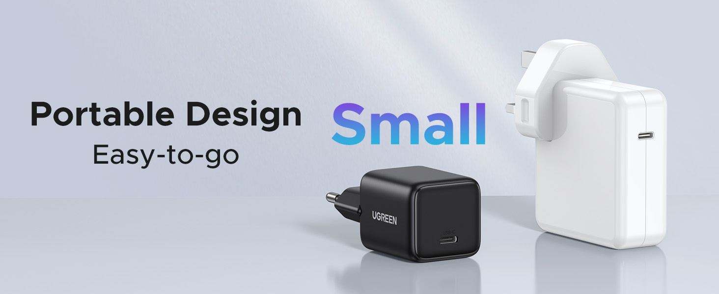 Ugreen Sieninis įkroviklis GaN 30W USB-C QC4+ PD3.0, juodas aprašymas - Prekės nuotrauka