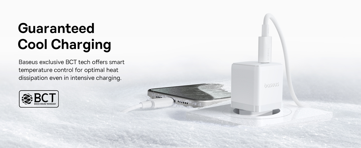 Baseus Sieninis įkroviklis Palm 20W USB-C QC3.0 PD3.0, baltas aprašymas - Prekės nuotrauka