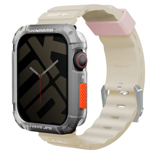 Skinarma apyrankė Shokku Apple Watch 45/44/42mm beige aprašymas - Prekės nuotrauka