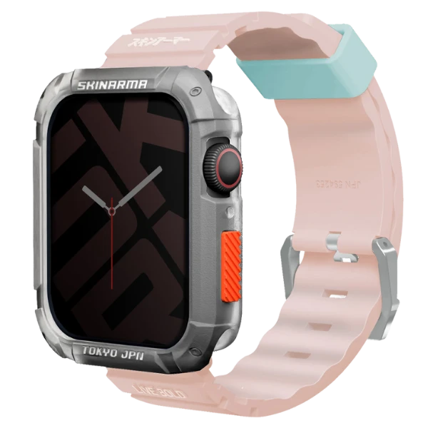 Skinarma apyrankė Shokku Apple Watch 45/44/42mm light rožinės spalvos aprašymas - Prekės nuotrauka Skinarma apyrankė Shokku Apple Watch 45/44/42mm light rožinės spalvos aprašymas - Prekės nuotrauka