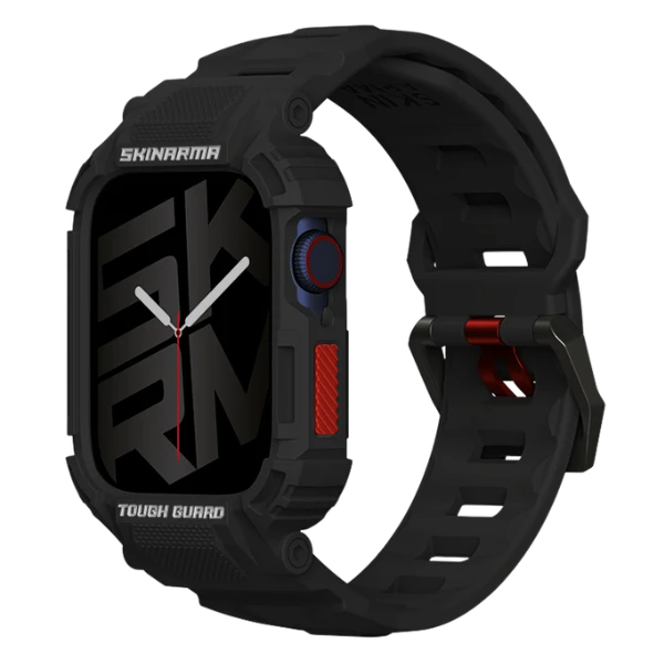 Skinarma apyrankė+Dėklas Mecha 2in1 Apple Watch 45/44mm juodos spalvos aprašymas - Prekės nuotrauka Skinarma apyrankė+Dėklas Mecha 2in1 Apple Watch 45/44mm juodos spalvos aprašymas - Prekės nuotrauka