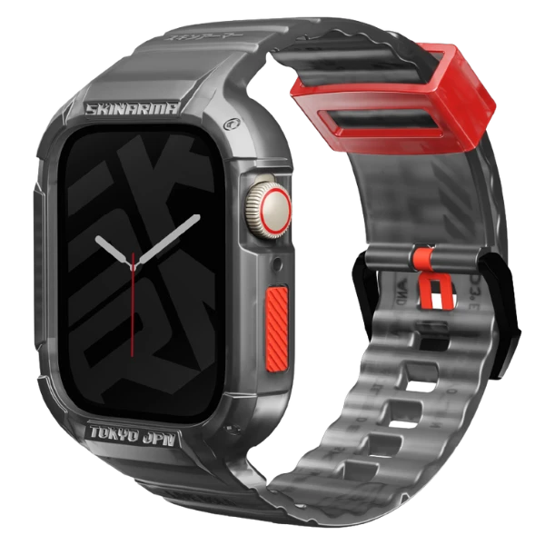 Skinarma apyrankė+Dėklas Saido 2in1 Apple Watch 45/44mm smoke aprašymas - Prekės nuotrauka Skinarma apyrankė+Dėklas Saido 2in1 Apple Watch 45/44mm smoke aprašymas - Prekės nuotrauka