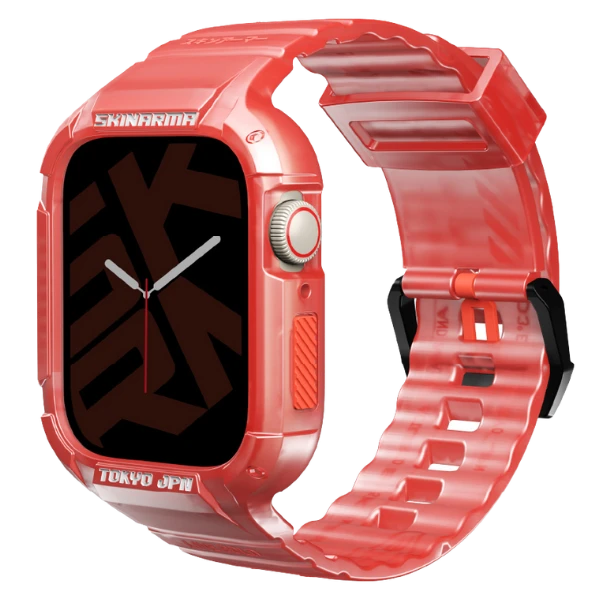 Skinarma apyrankė+Dėklas Saido 2in1 Apple Watch 45/44mm red aprašymas - Prekės nuotrauka