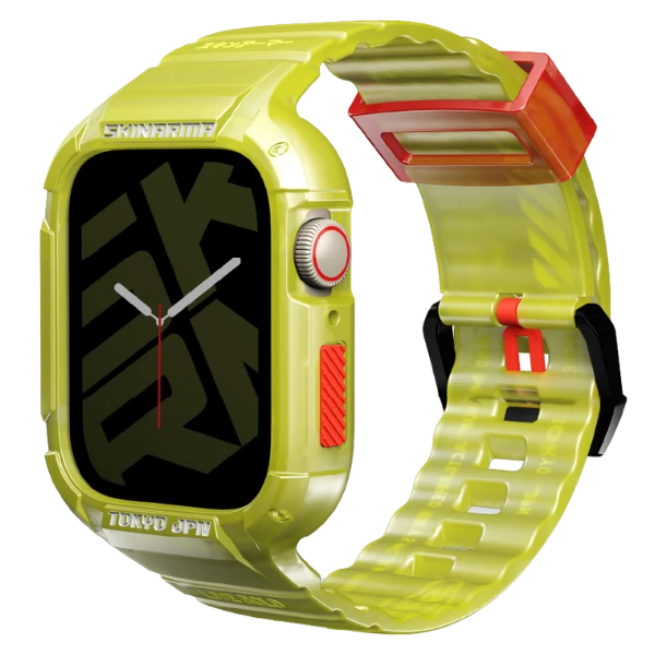 Skinarma apyrankė+Dėklas Saido 2in1 Apple Watch 45/44mm geltonos spalvos neon aprašymas - Prekės nuotrauka Skinarma apyrankė+Dėklas Saido 2in1 Apple Watch 45/44mm geltonos spalvos neon aprašymas - Prekės nuotrauka