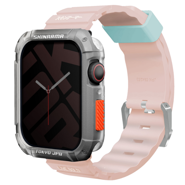 Skinarma Band Shokku Apple Watch 45/44/42mm light rožinės spalvos aprašymas - Prekės nuotrauka Skinarma Band Shokku Apple Watch 45/44/42mm light rožinės spalvos aprašymas - Prekės nuotrauka