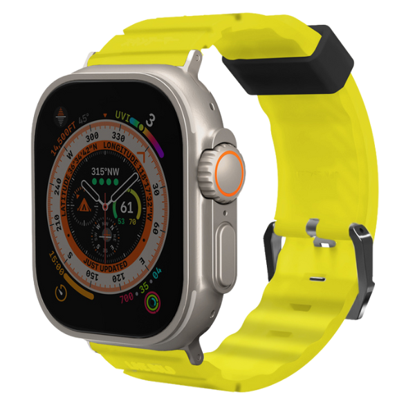 Skinarma Band Shokku laikrodžio dirželis 49/45/44mm elektrinė geltona aprašymas - Prekės nuotrauka