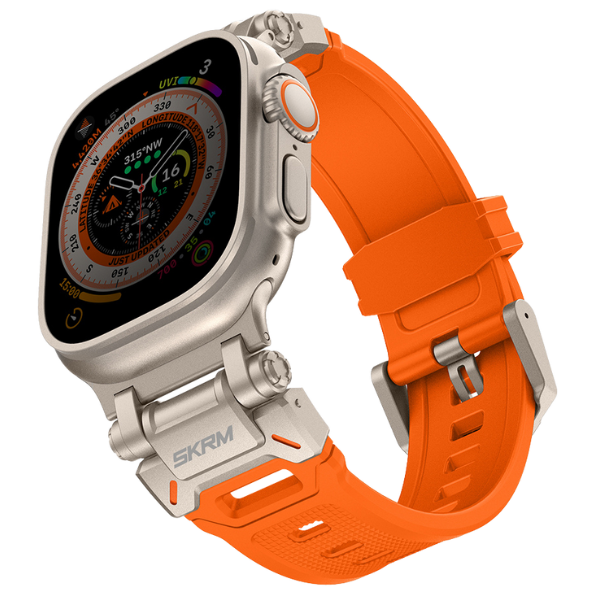 „Skinarma“ titano dirželis „Apple Watch Ultra“, 49 mm, oranžinis aprašymas - Prekės nuotrauka „Skinarma“ titano dirželis „Apple Watch Ultra“, 49 mm, oranžinis aprašymas - Prekės nuotrauka