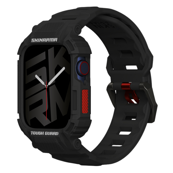Skinarma Band+Dėklas Mecha 2in1 Apple Watch 45/44mm juodos spalvos aprašymas - Prekės nuotrauka Skinarma Band+Dėklas Mecha 2in1 Apple Watch 45/44mm juodos spalvos aprašymas - Prekės nuotrauka