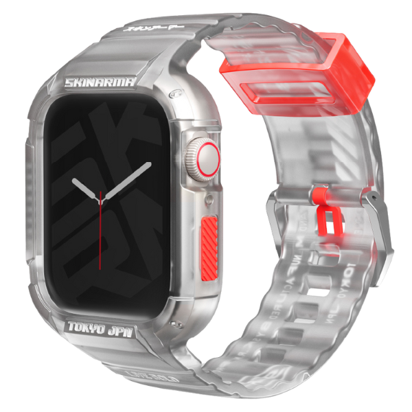 Skinarma Band+Dėklas Saido 2in1 Apple Watch 45/44mm clear aprašymas - Prekės nuotrauka Skinarma Band+Dėklas Saido 2in1 Apple Watch 45/44mm clear aprašymas - Prekės nuotrauka