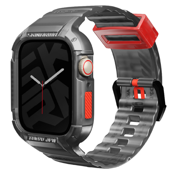 Skinarma Band+Dėklas Saido 2in1 Apple Watch 45/44mm smoke aprašymas - Prekės nuotrauka Skinarma Band+Dėklas Saido 2in1 Apple Watch 45/44mm smoke aprašymas - Prekės nuotrauka