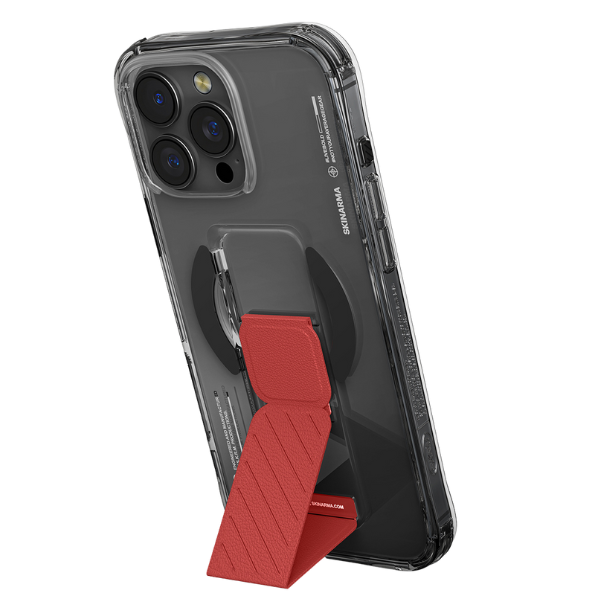 Skinarma dėklas Axon iPhone 16 Pro 6.3″ Magnetic Charging + Grip Stand juodos spalvos aprašymas - Prekės nuotrauka