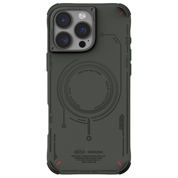Skinarma dėklas Mecha iPhone 16 Pro Max 6.9″ magnetinis įkrovimas alyvuogių spalvos aprašymas - Prekės nuotrauka