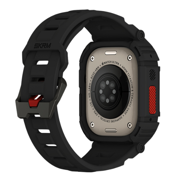 Skinarma dirželis+dėklas Mecha 2in1 Watch 49mm juodos spalvos aprašymas - Prekės nuotrauka