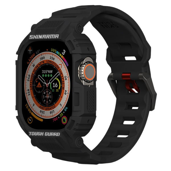 Skinarma dirželis+dėklas Mecha 2in1 Watch 49mm juodos spalvos aprašymas - Prekės nuotrauka
