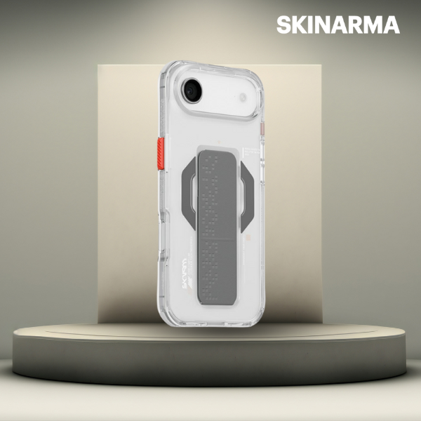 Skinarma Haxa Dėklas Apple iPhone Air Magnetic Charging + Grip Stand skaidrus aprašymas - Prekės nuotrauka