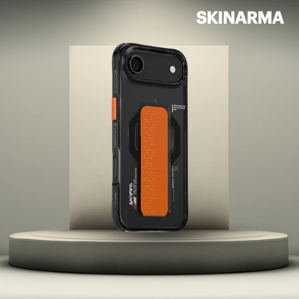 Skinarma Haxa dėklas skirtas Apple iPhone Air Magnetic Charging + Grip Stand Graphite aprašymas - Prekės nuotrauka Skinarma Haxa dėklas skirtas Apple iPhone Air Magnetic Charging + Grip Stand Graphite aprašymas - Prekės nuotrauka