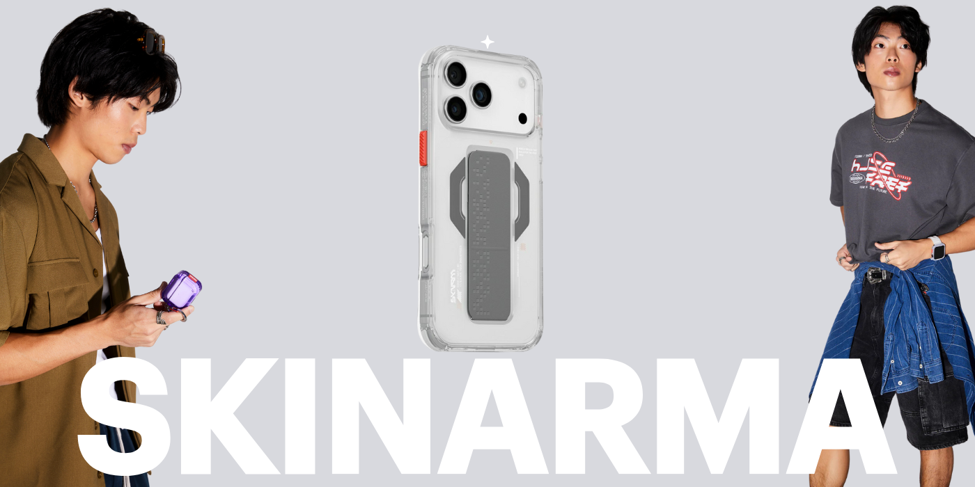 Skinarma Haxa dėklas, skirtas iPhone 17 Pro Max, su magnetiniu įkrovimu ir laikikliu-stovu, skaidrus aprašymas - Prekės nuotrauka