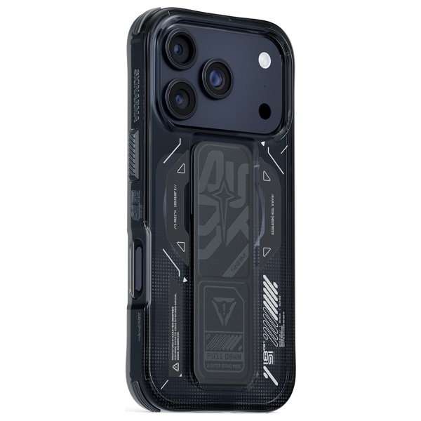 Skinarma Helio dėklas iPhone 17 Pro magnetinis įkrovimas + laikiklis Graphite aprašymas - Prekės nuotrauka