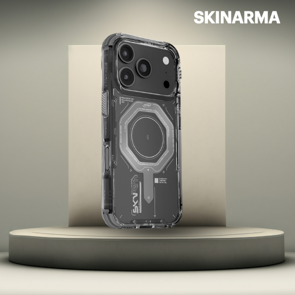 Skinarma Magma Dėklas Apple iPhone 17 Pro Magnetic Charging Graphite aprašymas - Prekės nuotrauka