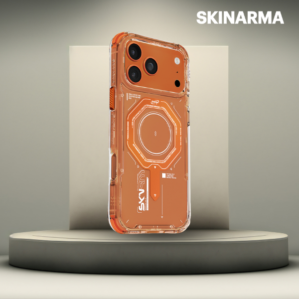 Skinarma Magma Dėklas iPhone 17 Pro Max Magnetinis įkrovimas Oranžinis aprašymas - Prekės nuotrauka