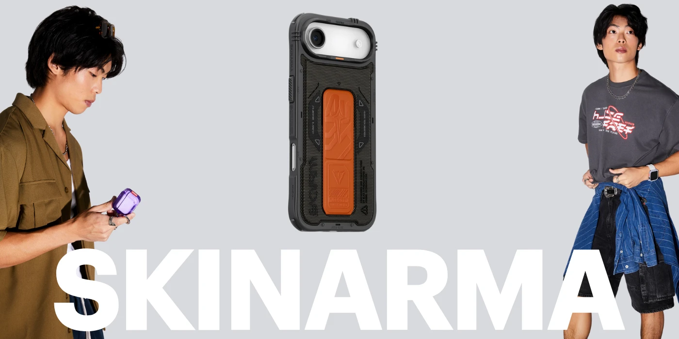 Skinarma Phantom dėklas skirtas Apple iPhone Air Magnetic Charging + Grip Stand Olive aprašymas - Prekės nuotrauka