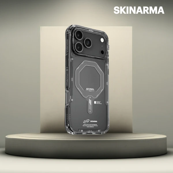 Skinarma Saido dėklas Apple iPhone 17 Pro Max Magnetic Charging Graphite aprašymas - Prekės nuotrauka