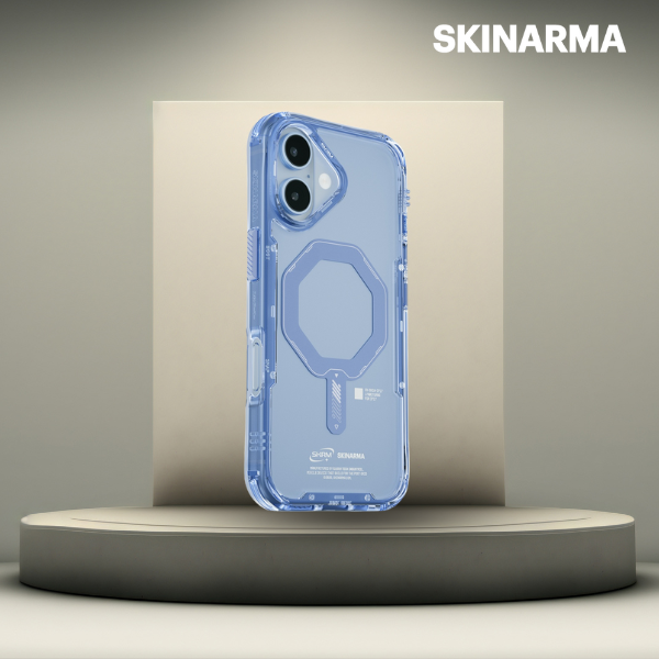 Skinarma Saido Dėklas iPhone 17 Magnetinis Įkrovimas Mėlynas aprašymas - Prekės nuotrauka