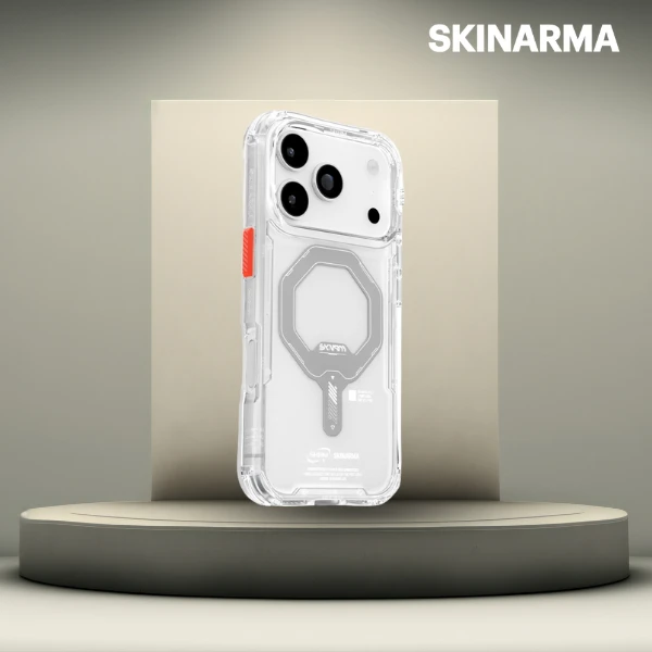 Skinarma Saido dėklas skirtas Apple iPhone 17 Pro Magnetic Charging skaidrus aprašymas - Prekės nuotrauka Skinarma Saido dėklas skirtas Apple iPhone 17 Pro Magnetic Charging skaidrus aprašymas - Prekės nuotrauka