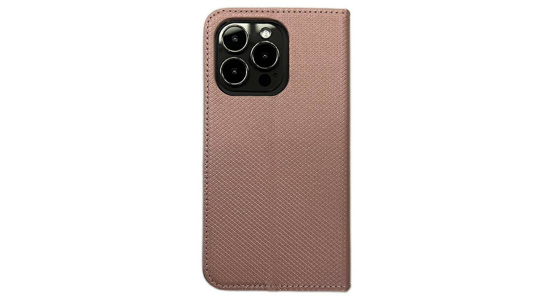 „Smart Magnet“ knygos tipo dėklas, skirtas Motorola MOTO G735G, rožinio aukso spalvos aprašymas - Prekės nuotrauka