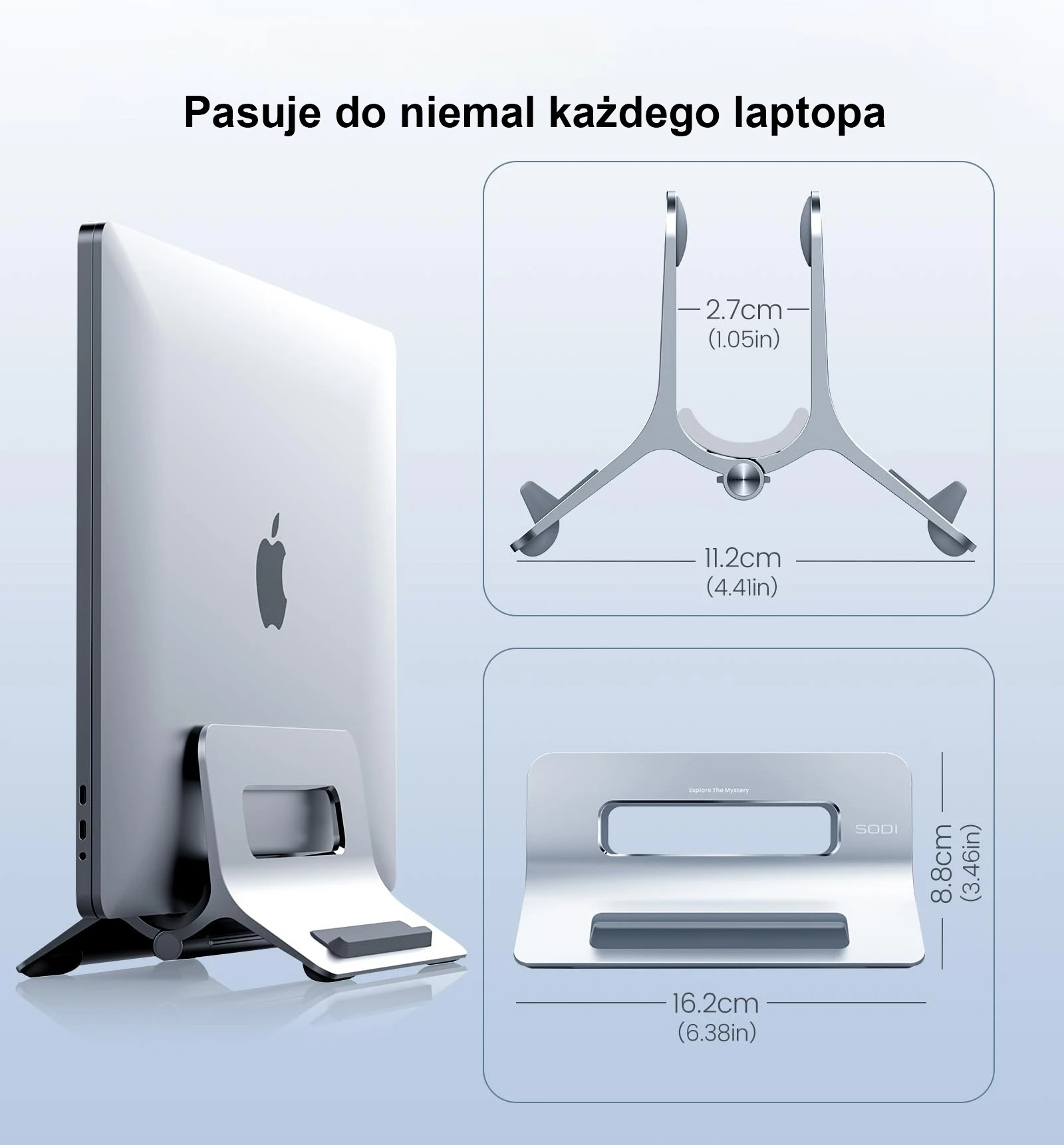 SODI gravitacinis stovas skirtas Apple MacBook SMS-300 pilkos spalvos aprašymas - Prekės nuotrauka SODI gravitacinis stovas skirtas Apple MacBook SMS-300 pilkos spalvos aprašymas - Prekės nuotrauka