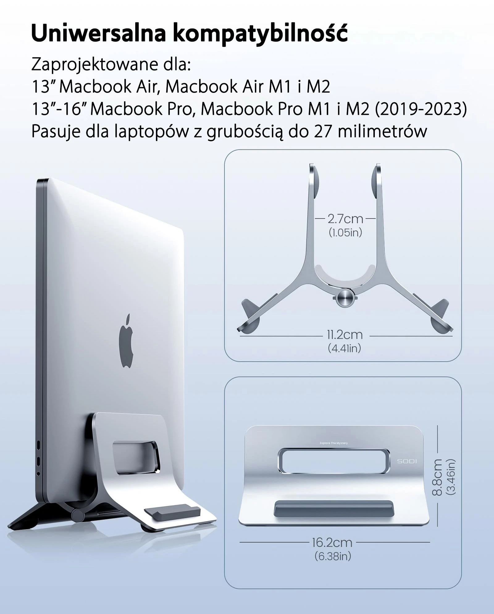 SODI gravitacinis stovas skirtas Apple MacBookaMS-300 sidabro spalvos aprašymas - Prekės nuotrauka SODI gravitacinis stovas skirtas Apple MacBookaMS-300 sidabro spalvos aprašymas - Prekės nuotrauka