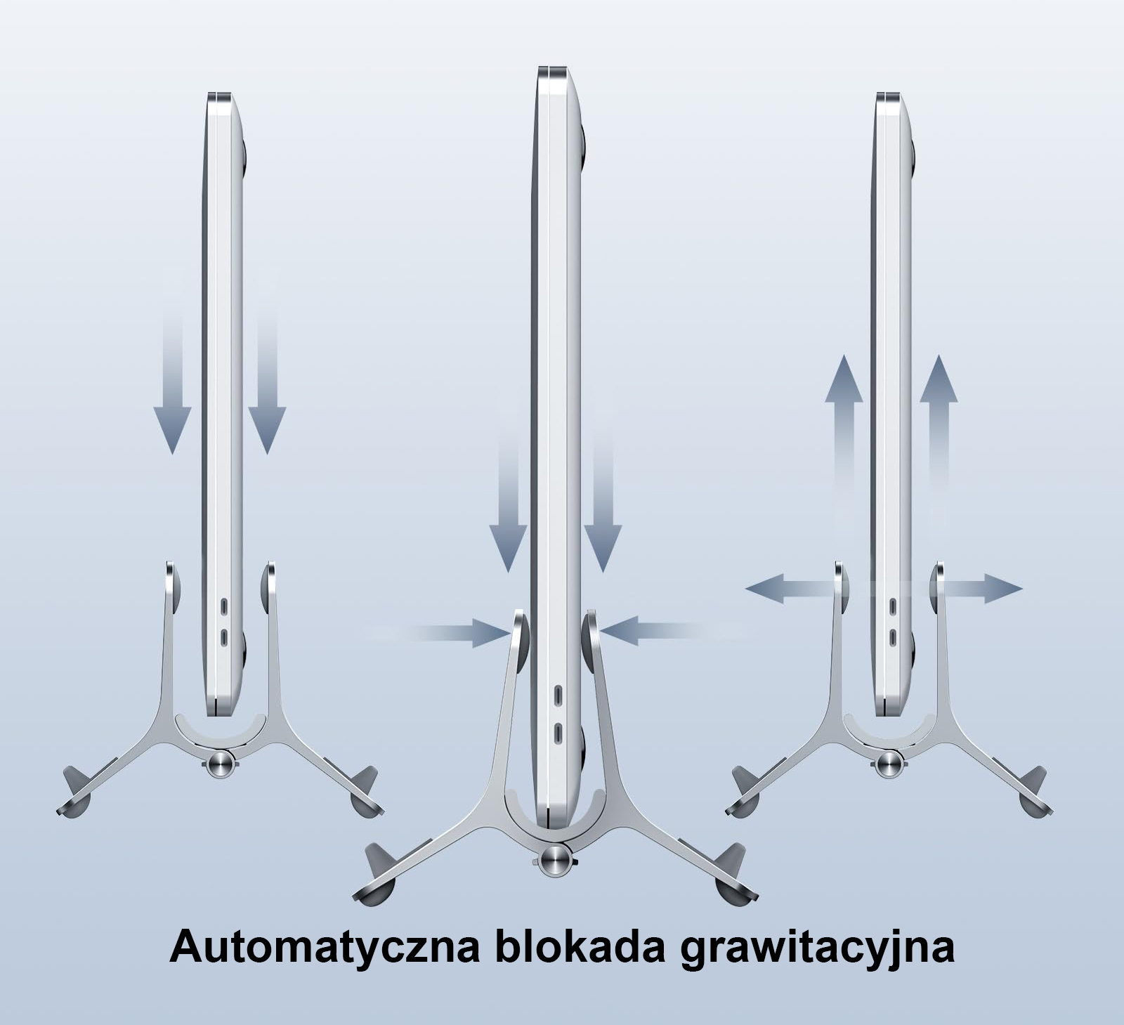 SODI Gravity stovas MacBook SMS-300 pilkas aprašymas - Prekės nuotrauka