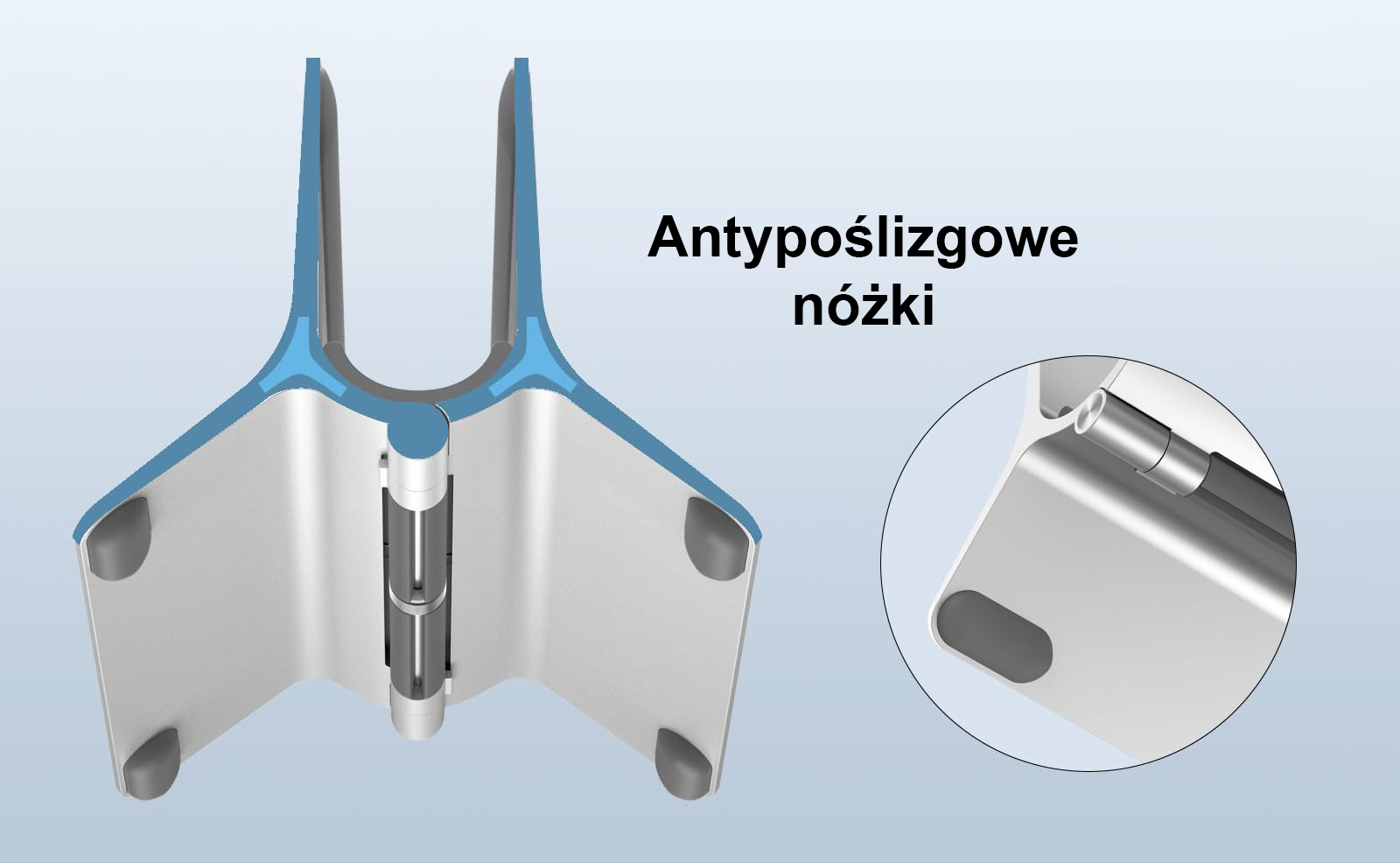 SODI Gravity stovas MacBook SMS-300 pilkas aprašymas - Prekės nuotrauka