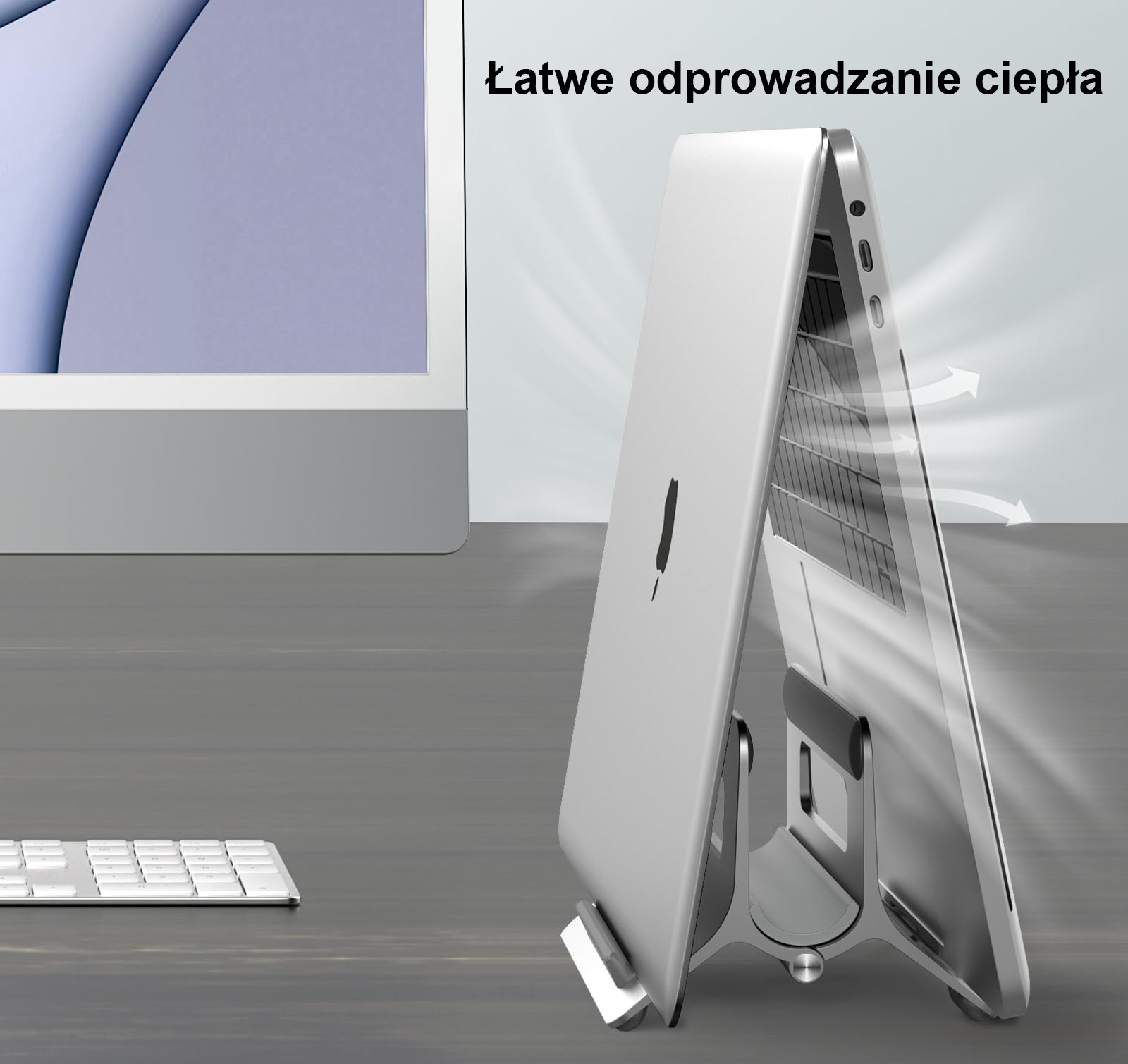 SODI Gravity stovas MacBook SMS-300 pilkas aprašymas - Prekės nuotrauka