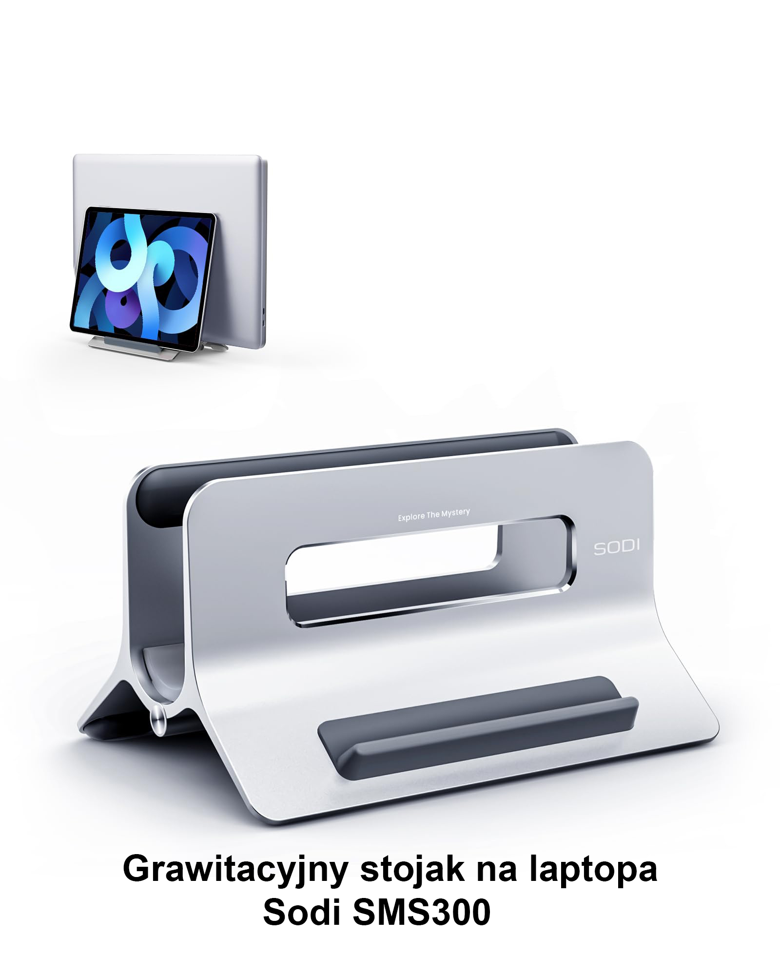 SODI Gravity stovas MacBook SMS-300 pilkas aprašymas - Prekės nuotrauka
