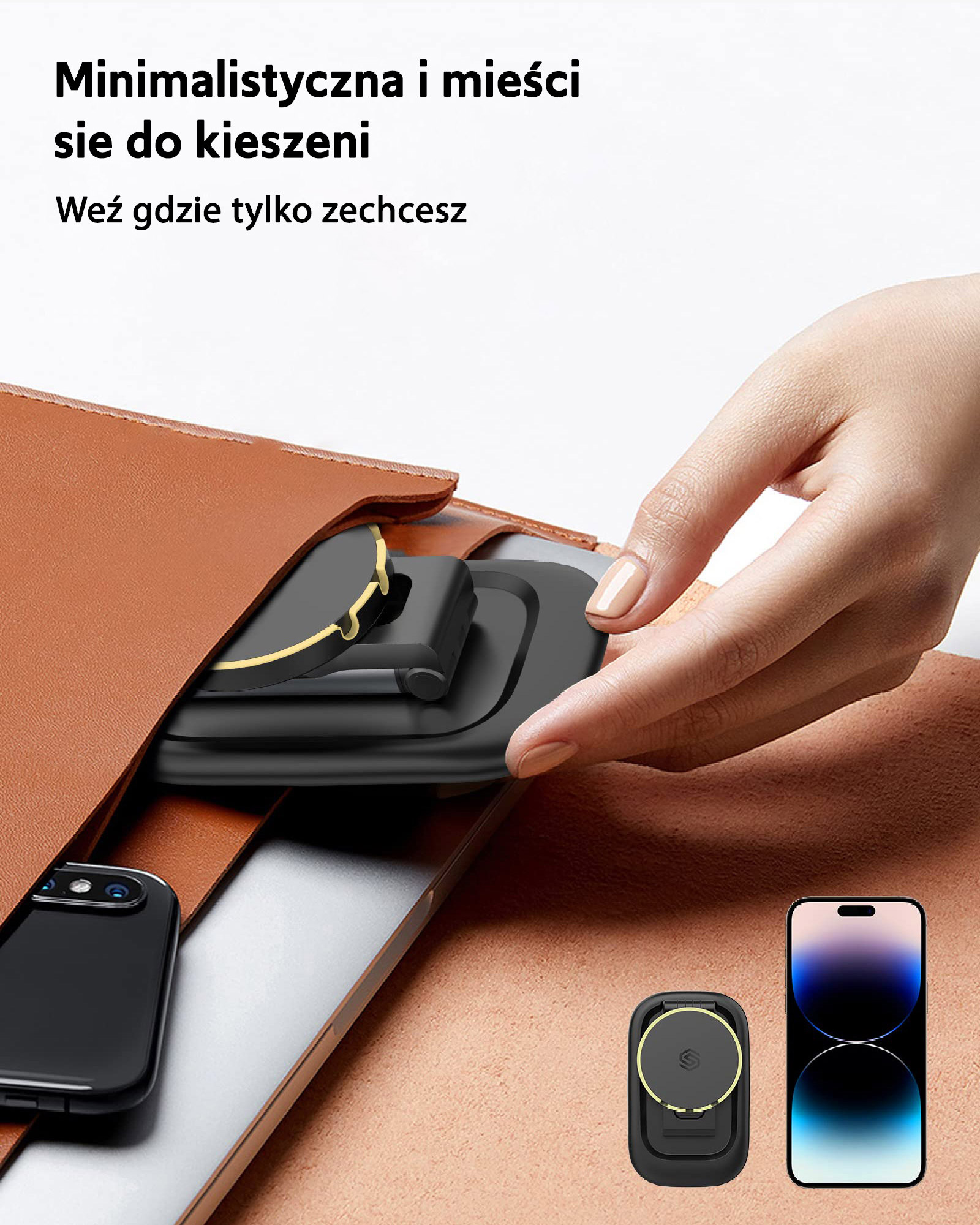 SODI magnetinis stovas BM-310 juodos spalvos MagSafe aprašymas - Prekės nuotrauka